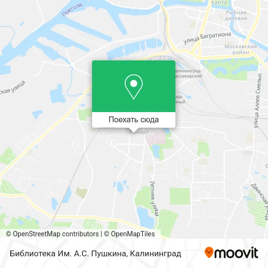 Карта Библиотека Им. А.С. Пушкина