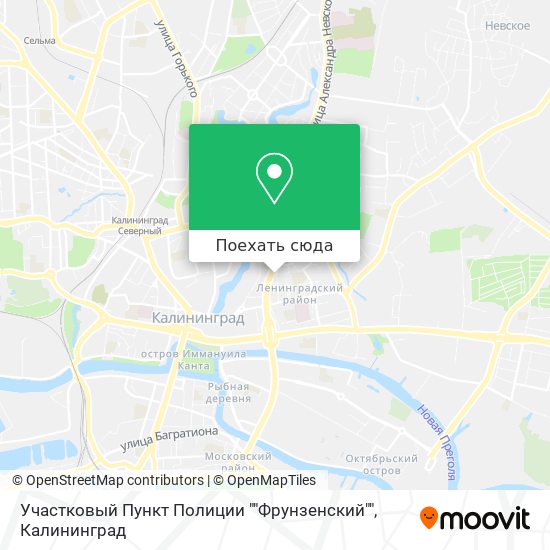 Карта Участковый Пункт Полиции ""Фрунзенский""