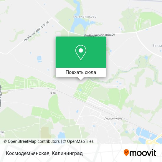 Карта Космодемьянская