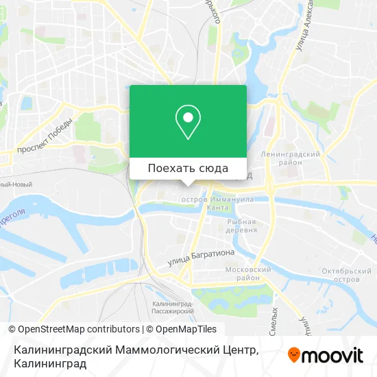 Карта Калининградский Маммологический Центр