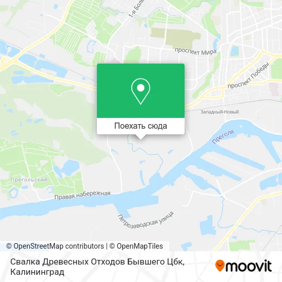 Карта Свалка Древесных Отходов Бывшего Цбк