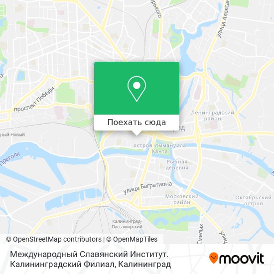 Карта Международный Славянский Институт. Калининградский Филиал