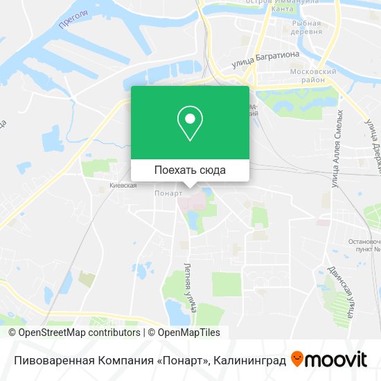 Карта Пивоваренная Компания «Понарт»