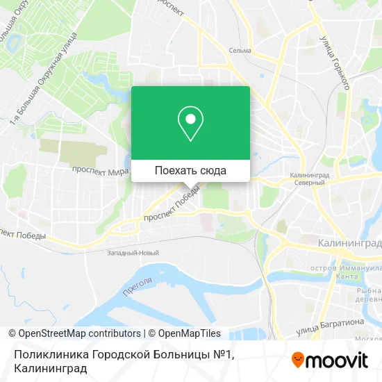 Карта Поликлиника Городской Больницы №1