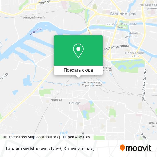 Карта Гаражный Массив Луч-3