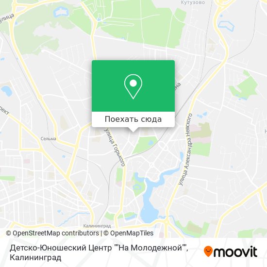 Карта Детско-Юношеский Центр ""На Молодежной""