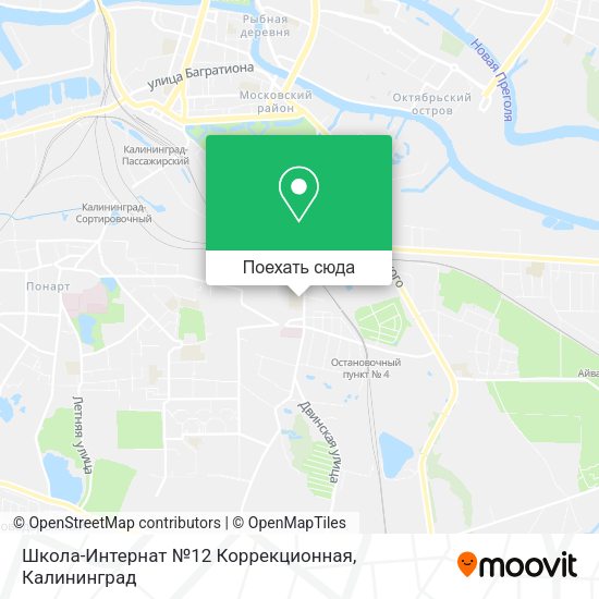 Карта Школа-Интернат №12 Коррекционная