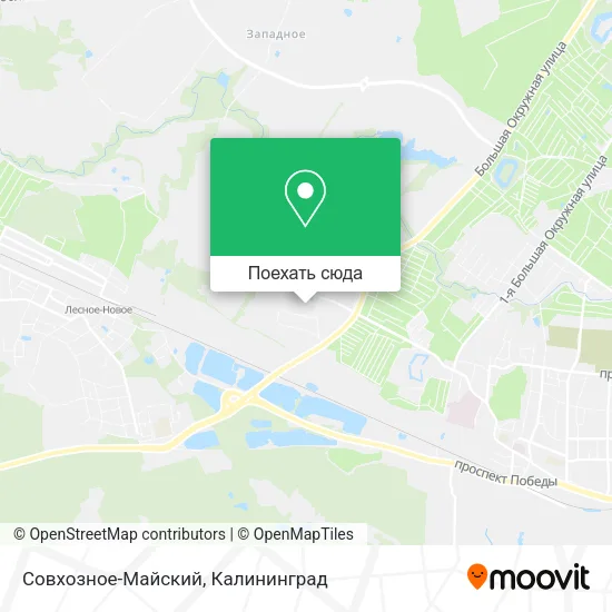 Карта Совхозное-Майский
