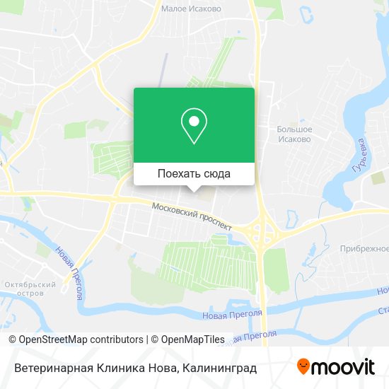 Карта Ветеринарная Клиника Нова