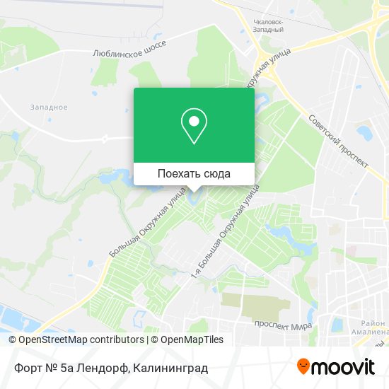 Карта Форт № 5а Лендорф