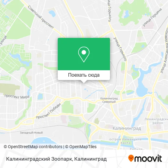 Карта Калининградский Зоопарк