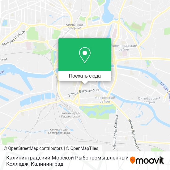 Карта Калининградский Морской Рыбопромышленный Колледж
