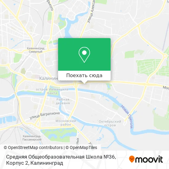 Карта Средняя Общеобразовательная Школа №36, Корпус 2