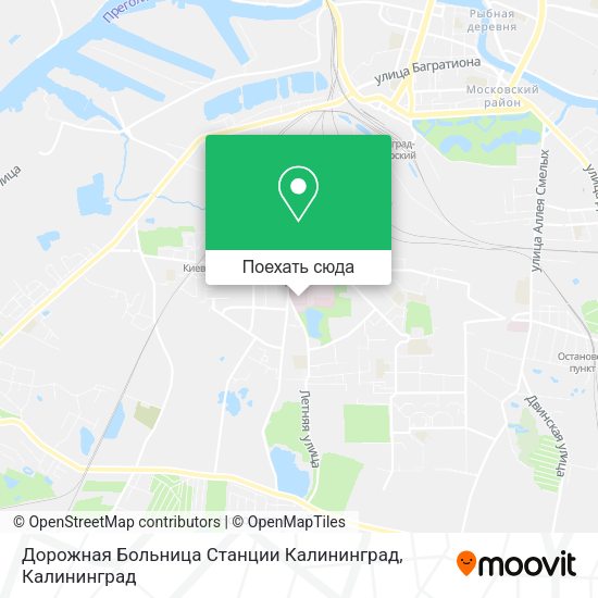 Карта Дорожная Больница Станции Калининград