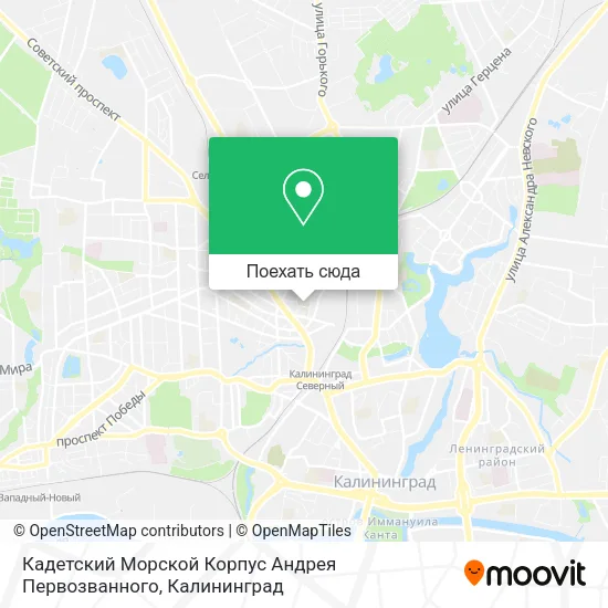 Карта Кадетский Морской Корпус Андрея Первозванного