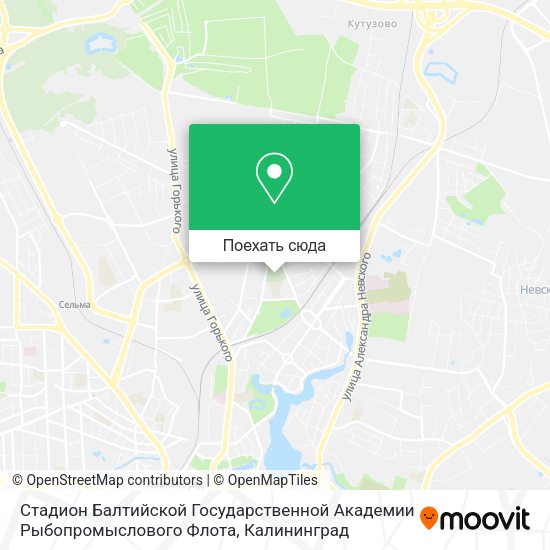 Карта Стадион Балтийской Государственной Академии Рыбопромыслового Флота