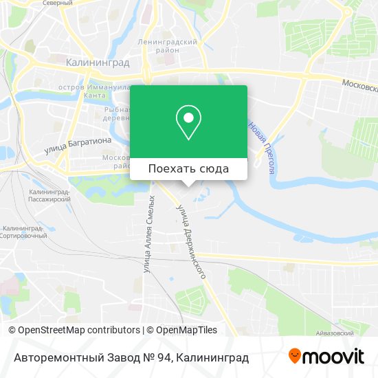 Карта Авторемонтный Завод № 94