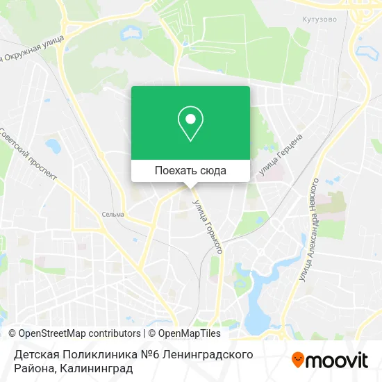 Карта Детская Поликлиника №6 Ленинградского Района
