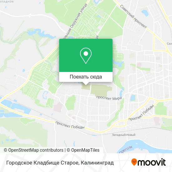 Карта Городское Кладбище Старое