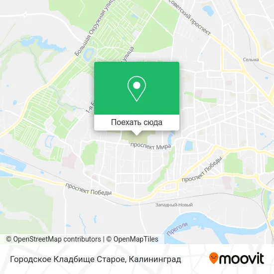 Карта Городское Кладбище Старое
