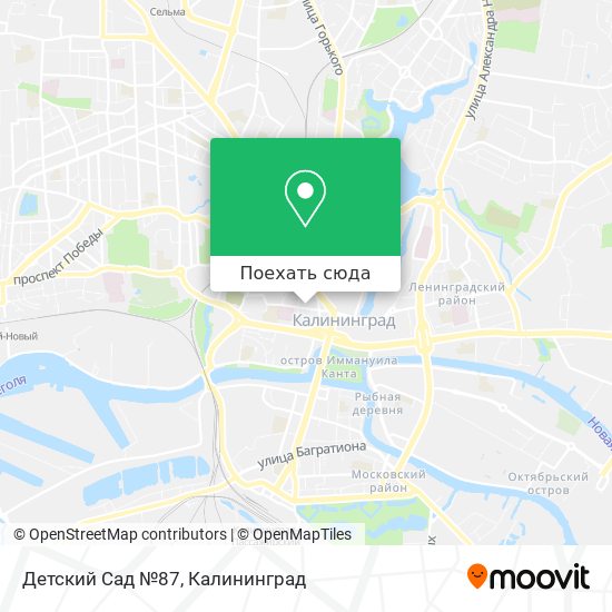 Карта Детский Сад №87