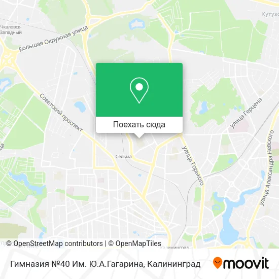 Карта Гимназия №40 Им. Ю.А.Гагарина