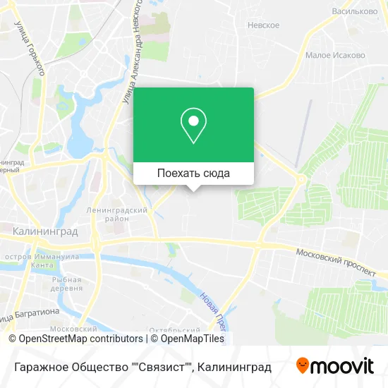Карта Гаражное Общество ""Связист""