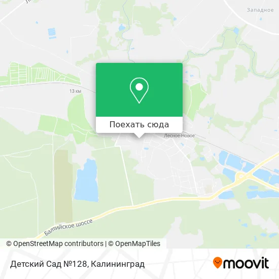 Карта Детский Сад №128
