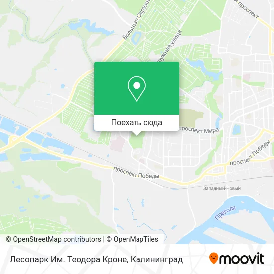 Карта Лесопарк Им. Теодора Кроне