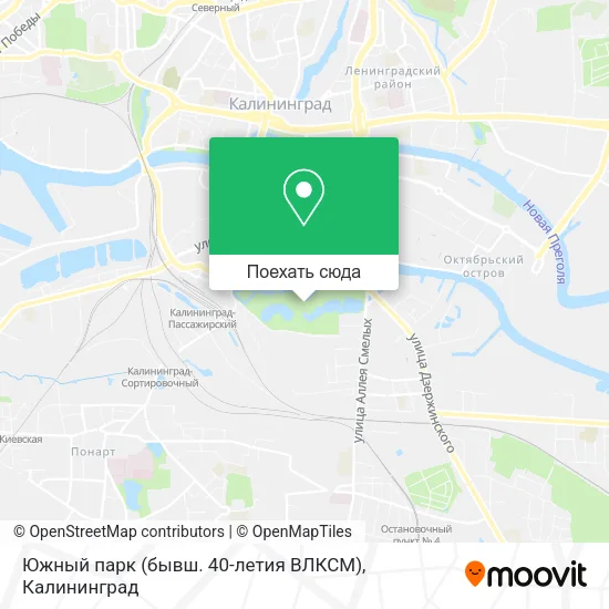 Карта Южный парк (бывш. 40-летия ВЛКСМ)