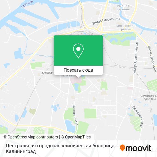Карта Центральная городская клиническая больница