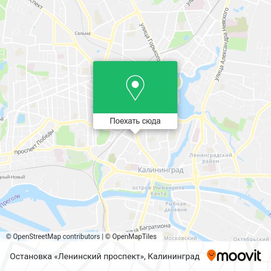 Карта Остановка «Ленинский проспект»