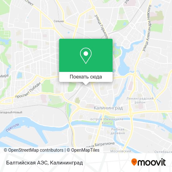 Карта Балтийская АЭС