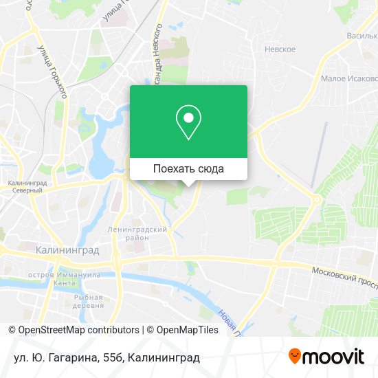 Карта ул. Ю. Гагарина, 55б
