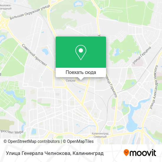 Карта Улица Генерала Челнокова