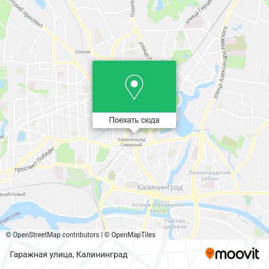 Карта Гаражная улица