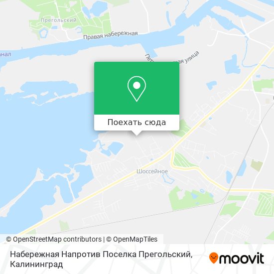 Карта Набережная Напротив Поселка Прегольский