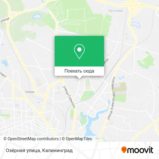 Карта Озёрная улица