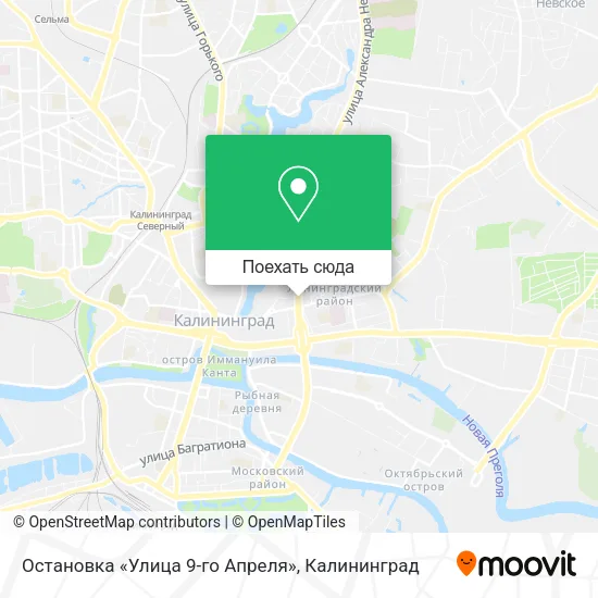 Карта Остановка «Улица 9-го Апреля»