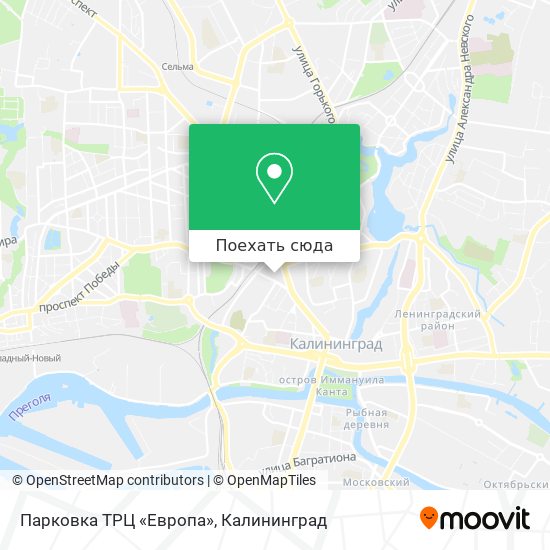 Карта Парковка ТРЦ «Европа»