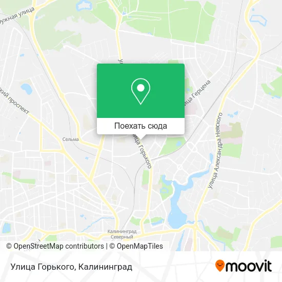 Карта Улица Горького