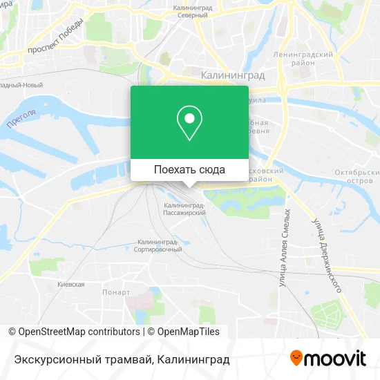 Карта Экскурсионный трамвай