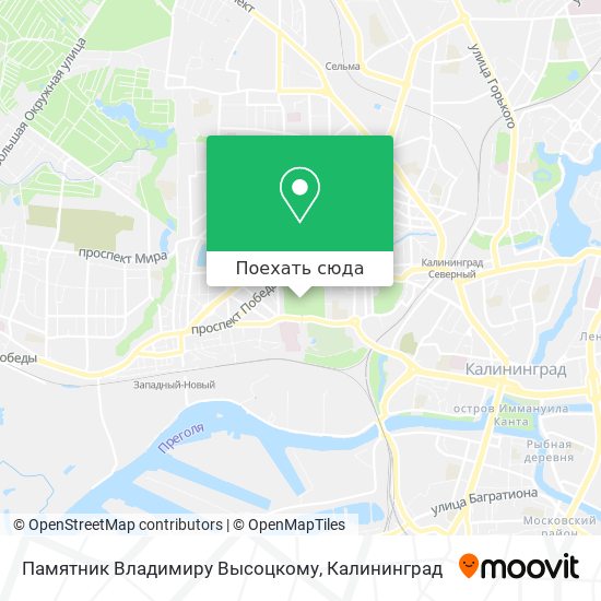 Карта Памятник Владимиру Высоцкому
