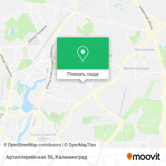 Карта Артиллерийская 56