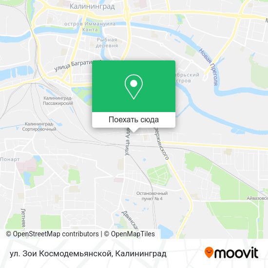 Карта ул. Зои Космодемьянской