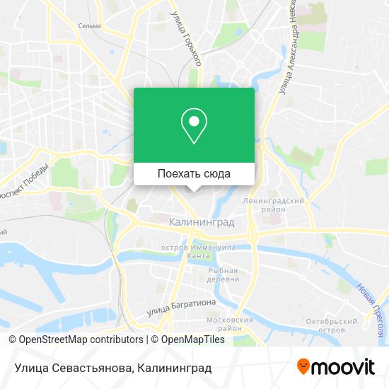 Карта Улица Севастьянова