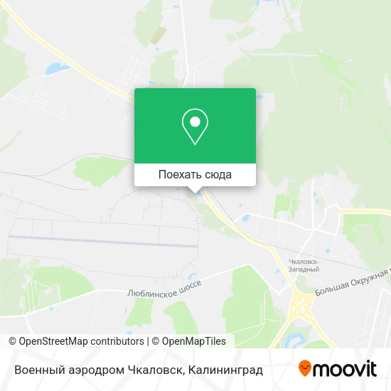 Карта Военный аэродром Чкаловск