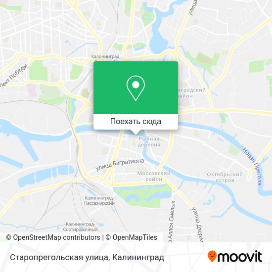 Карта Старопрегольская улица