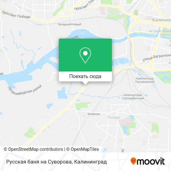 Карта Русская баня на Суворова