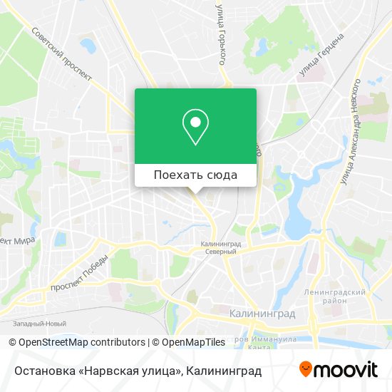 Карта Остановка «Нарвская улица»